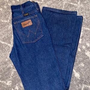 Vintage 70’s Wrangler Dark Wash Bootcut Jean